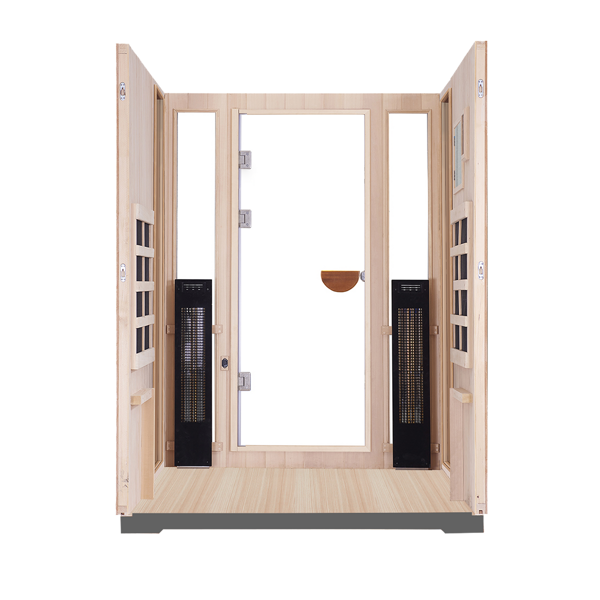 Sanctuary Outdoor 2 Person Sauna | Okoume | EU Plug