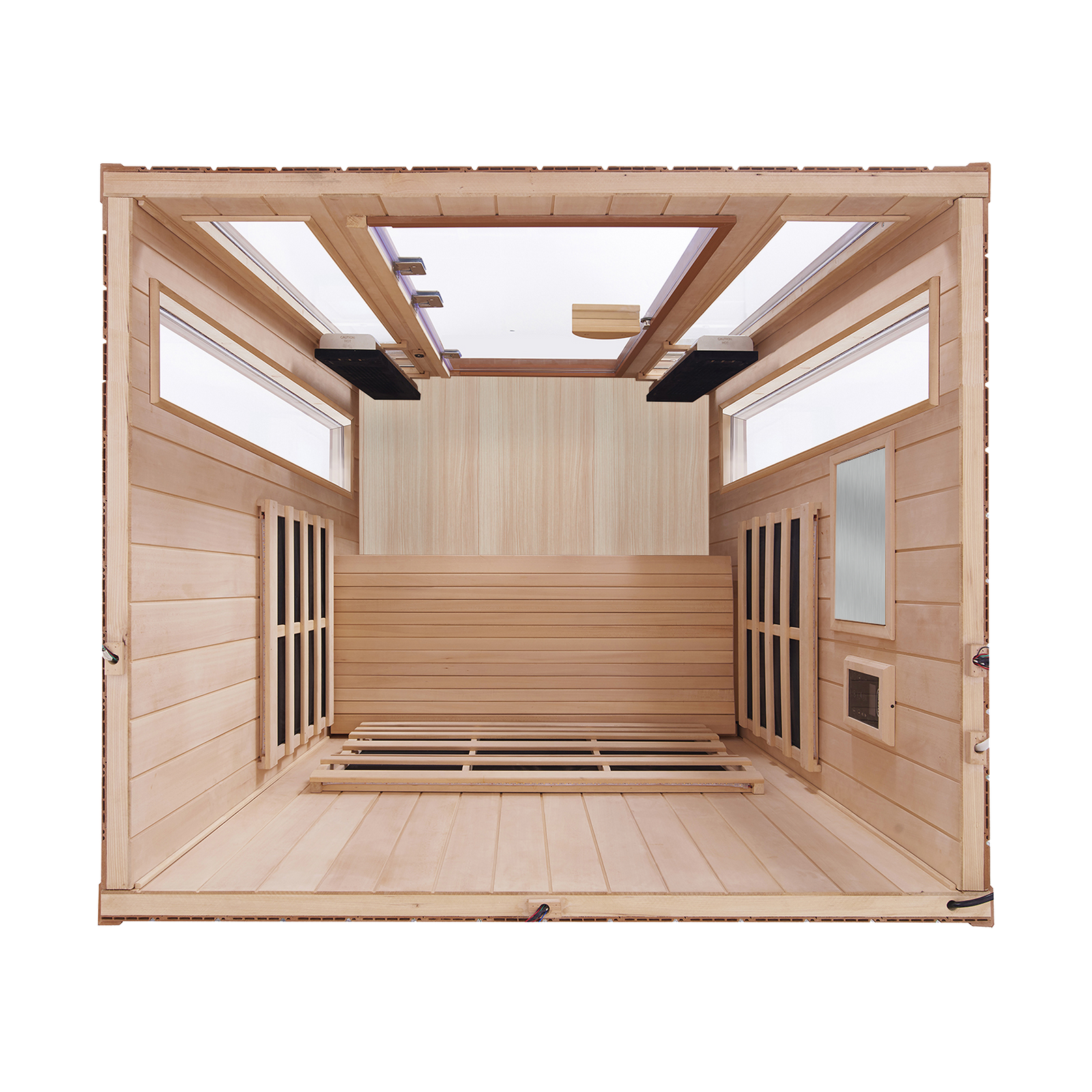 Sanctuary Outdoor 2 Person Sauna | Okoume | EU Plug