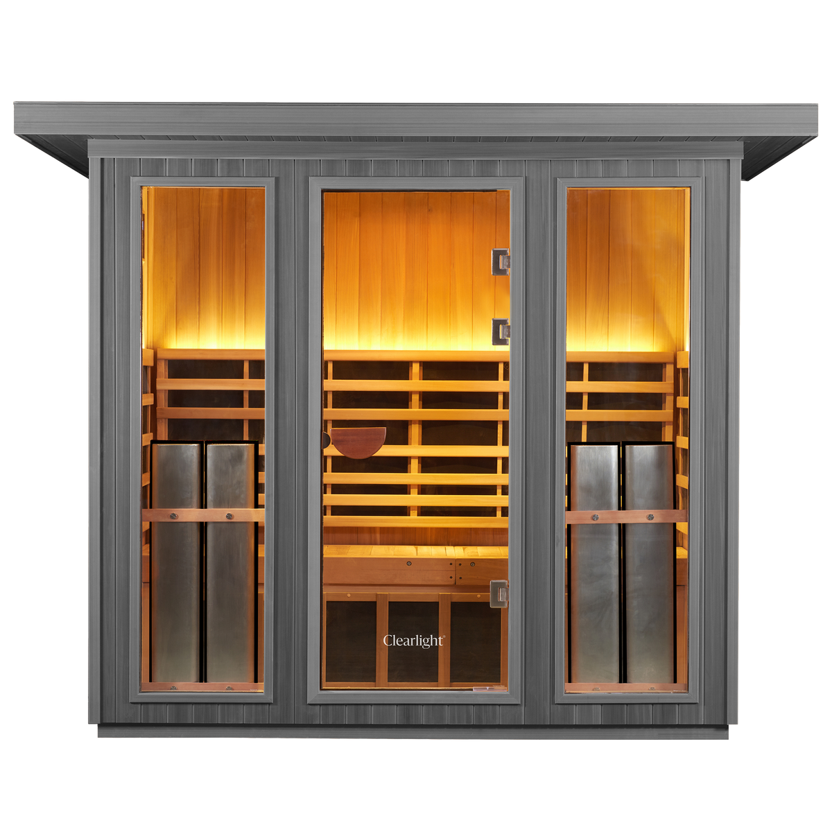 Sanctuary Outdoor 5 Person Sauna | Okoume | EU Plug