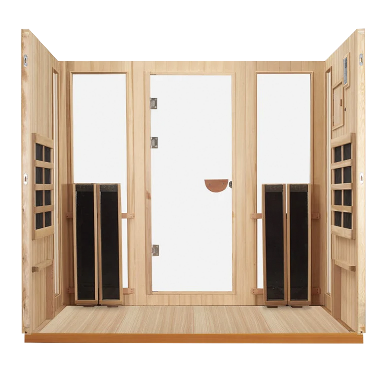 Sanctuary Outdoor 5 Person Sauna | Okoume | EU Plug