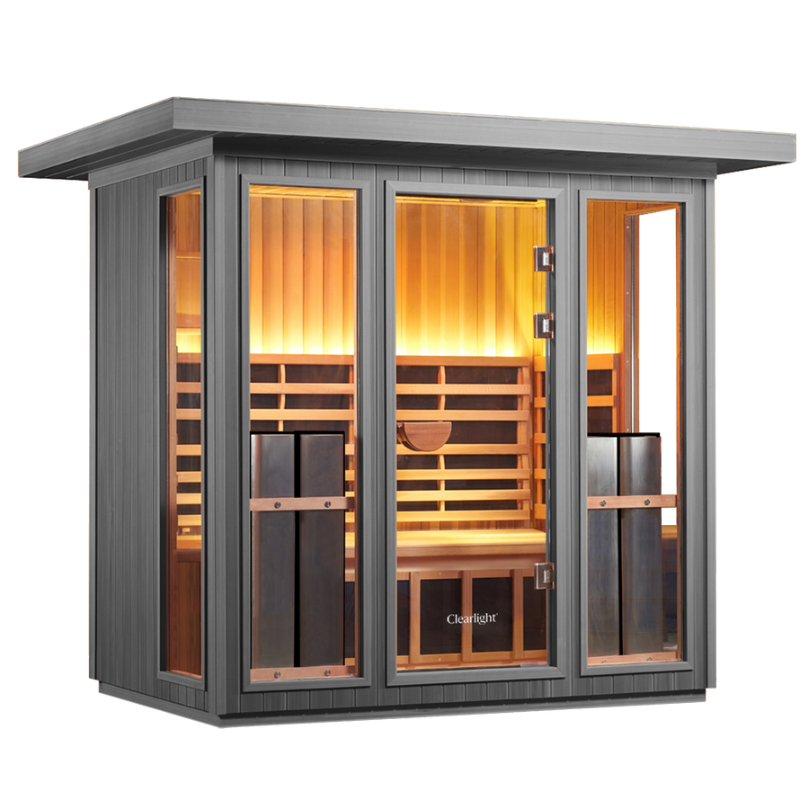 Sanctuary Outdoor 5 Person Sauna | Okoume | EU Plug